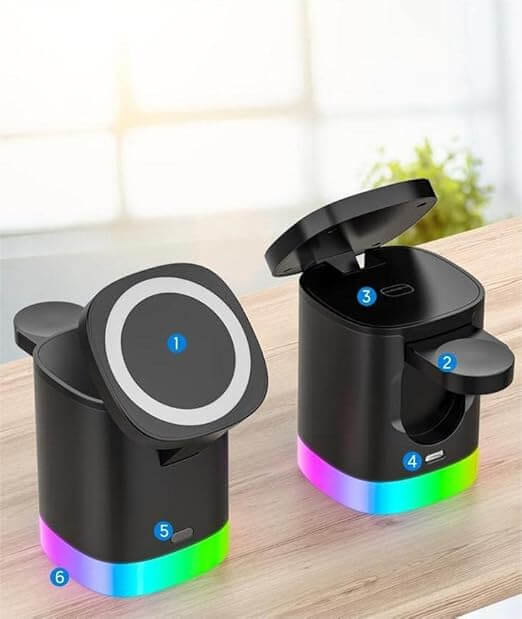 3 in 1 wireless charger of apple iPhone, Watch, & AirPods