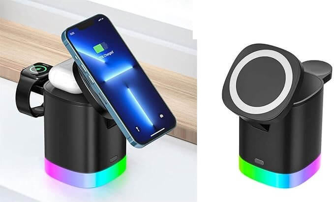 3 in 1 wireless charger of apple iPhone, Watch, & AirPods
