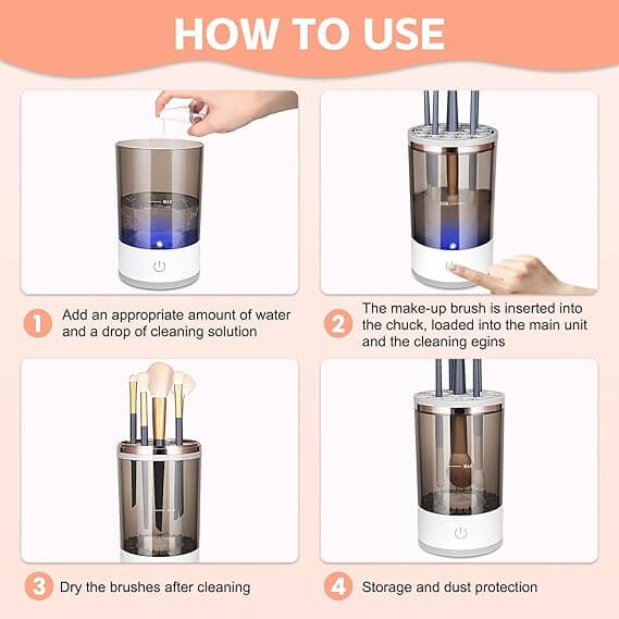 Automatic Makeup Brush Cleaner UAE – Wash & Dry in Seconds