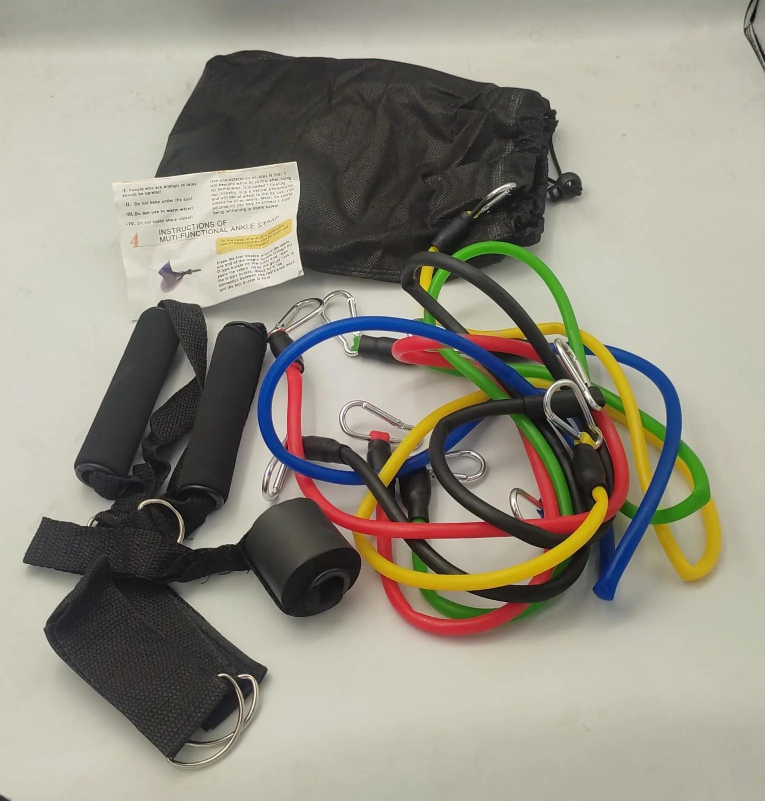 Premium Resistance Bands Set for Home Gym Workout – Bodybuilding & Fitness Training Bands (5 Levels)