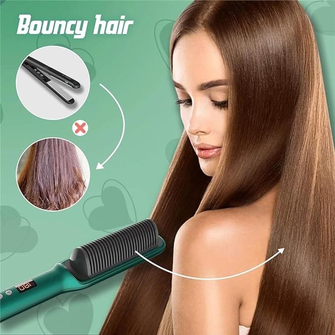 Hair Straightener Brush UAE | Hair Straightener Comb | Ionic 2-in-1 Brush