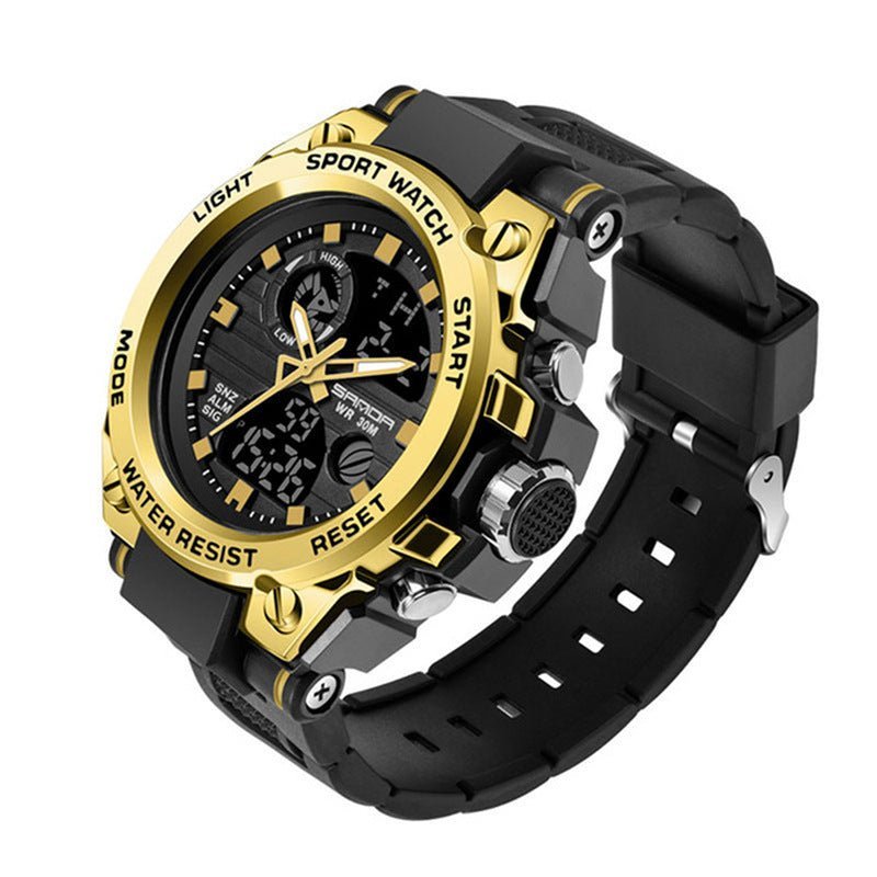 Kinetic Energy Sports Watch for Men | Dual Display Digital Analog